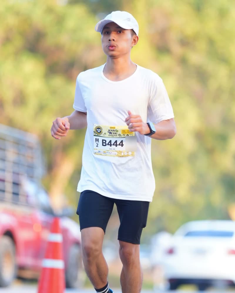 Noel running the Khao Yai Marathon